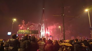 Happy New Year  Rotterdam Erasmusbrug Firework show [upl. by Harvie]