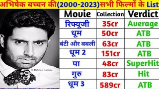 अभिषेक बच्चन 2002 2024 all movies list अभिषेक बच्चन ki सभी हिट और फ्लॉप फिल्मों के नाम [upl. by Swope]