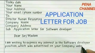 How To Write Job Application LetterJob Application In English [upl. by Lleroj]