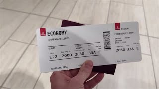 Volo Roma  Dubai EMIRATES BOEING 777300 Economy Class  NO MUSIC [upl. by Suzi]