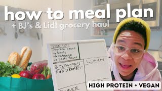 high protein meal plan  grocery haul  vegan [upl. by Dyche671]