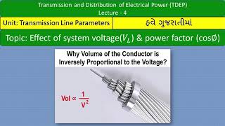 TDEP  Lecture4 Effect of transmission voltage amp power factor on efficiency and  voltage drop [upl. by Avril261]