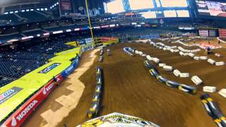 GoPro HD Josh Grant Qualifying Practice Lap Monster Energy Supercross 2012 [upl. by Adalai]