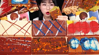 찐 두바이 픽스 초콜릿 전메뉴 먹방🍫 FIX DUBAI CHOCOLATE MUKBANG ASMR 피스타치오 솔티드캐러멜프레첼 퍼지브라우니 캐러멜땅콩버터 로투스치즈케이크 바클라바 [upl. by Mchale]