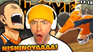 NISHINOYAAA AND ASAHI ❤️🏐 Volleyball Fan REACTS To Haikyuu Episode 1718 [upl. by Retsim641]