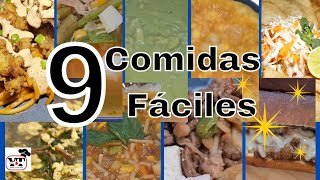 ✅️9 COMIDAS FÁCILES PARA CUALQUIER DIA DE LA SEMANA [upl. by Eseneg]