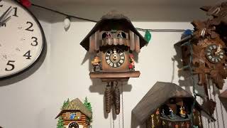 My first ever cuckoo clock strikes 12 PM [upl. by Galloway]