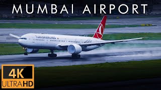 Mumbai Airport  Monsoon Plane Spotting  2023  MEGA Compilation  4K [upl. by Ainevuol]