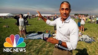 NBC News Miguel Almaguer Gets Emotional Watching the Solar Eclipse  NBC News [upl. by Egbert]