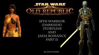 Swtor Sith warrior storyline and Jaesa romance Dark side part 11 [upl. by Ahsilra528]