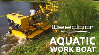 Weedoo Aquatic Weed Removal Boat and Harvester Boat [upl. by Idonna121]