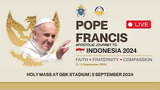 Holy Mass at GBK Stadium  5 September 2024 [upl. by Aiuqal]