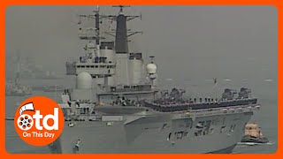 1982 Falklands War Naval Task Force Sets Sail [upl. by Platas457]