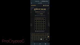 Binance Word of the Day answers  Theme Airdrops  Binance WOTD [upl. by Ettigirb]