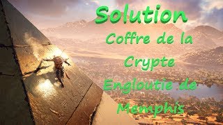 Assassins Creed Origins  Solution Coffre de la Crypte Engloutie de Memphis [upl. by Fowkes]