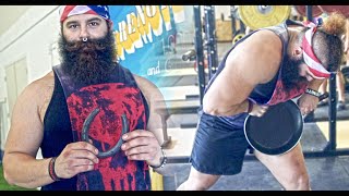 Freak Strongman vs Crazy Knife Attacker OPEN GYM [upl. by Allenaj240]