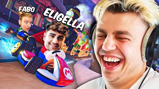 XXL MARIO KART TURNIER mit Eligella Fabo uvm 100€ Wette [upl. by Garretson]