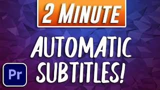 Adding Automatic Subtitles in Adobe Premiere Pro [upl. by Bertine523]