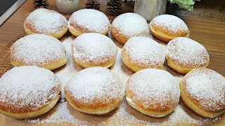 Berliner Pfannkuchen selber machen  Krapfen Rezept  Kreppel [upl. by Bernadina]