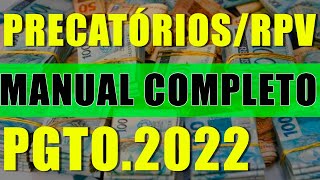 DATAS DE PAGAMENTOS PRECATÓRIOS E RPV 2022 VEJA COMO CONSULTAR  MANUAL COMPLETO E ATUALIZADO [upl. by Jarnagin]