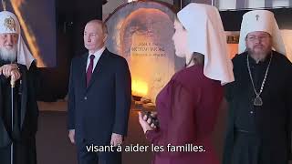 POUTINE VISITE LEGLISE ORTHODOXE DE RUSSIE [upl. by Balch]