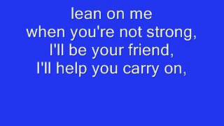 Lean On Me Micheal Bolton LYRICS YouTube [upl. by Ahsiemaj]