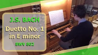 JS Bach  Duetto No 1 in E minor BWV 802  Ben Bloor [upl. by Steinke]