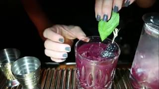 Blackberry Smash Cocktail Lunetta Santa Monica Kristine Bocchino  Sophie Gayot [upl. by Eal]