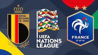 BÉLGICA vs FRANCIA  Predicción del partido de UEFA Nations League  Pronóstico FC 24 [upl. by Eltrym]