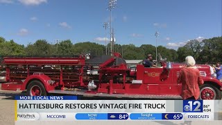 Hattiesburg unveils restored ladder truck [upl. by Ichabod]