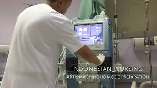 How to set up a dialysis machine HD Mode Artis machine Gambro Company [upl. by Sewellyn]