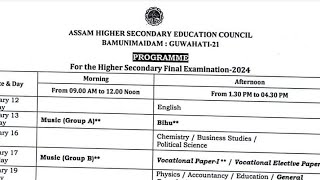 AHSEC HS Final Year Examination 2024 RoutineHS Final 2024 RoutineClass 12XIIHS 2nd year Final [upl. by Remus972]