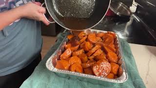 Southern Candied Yams Recipe from Smokin and Grillin with AB [upl. by Romalda]