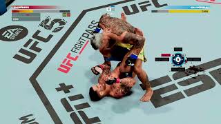 UFC 5 Dustin Poirier VS Charles Oliveira QUICK KO [upl. by Airbmak]