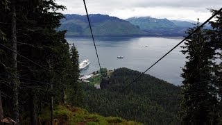 Worlds Longest Zipline POV Icy Strait Point Alaska [upl. by Drarehs]