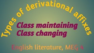 Types of derivational affixes [upl. by Eilsew624]