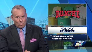 Rumpke reminding people to throw away trash responsibly during holiday weekend [upl. by Coster]