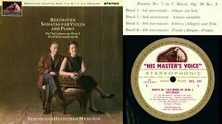 Beethoven Violin Sonata No 7  Yehudi Menuhin violin Hephzibah Menuhin piano Recorded 1961 [upl. by Liss]