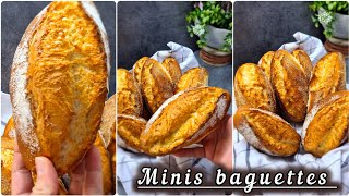 Minis Baguettes  facile à faire aux thermomix Robot pétrin  Pour débutant [upl. by Enimassej]