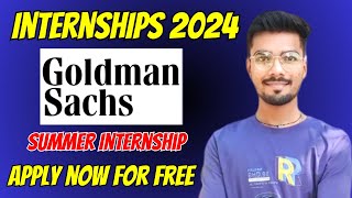 Goldman Sachs Internship  Internships for College Students  2025  2026 Students Eligible [upl. by Onin409]