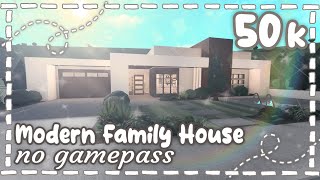 Bloxburg Build  Modern Family House no gamepass 50k [upl. by Annauqaj]