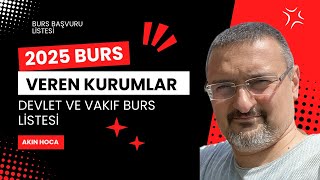 BURS VEREN KURUMLAR LİSTESİ 2024  2025 Burs Başvuruları [upl. by Amr]