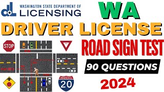 Washington Road Sign Test  90 Questions  Written Test  Road Sign Practice permit [upl. by Othelia900]