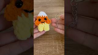 The easiest way to add a keychain to your crochet plushies crochettutorial amigurumi crochet [upl. by Nary]