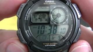 Unboxing  Casio AE1000W 1AV  World Time  PTBR  Brasil [upl. by Monto]