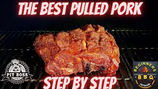 Pit boss pulled pork  how to make smoke pulled pork on pellet grill [upl. by Travers517]