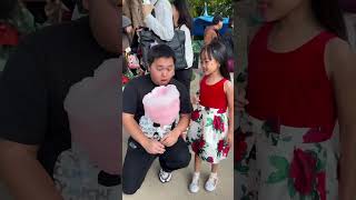 Cotton candy prank on dad 😱🤣👧🏻❤️🥰✅🌈🚀 [upl. by Aihpledalihp]