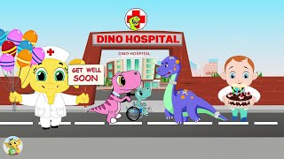 Baby Dino Boo Boo Song in the Trex Dino World  Sick Song  Nursery Rhymes for Kids  Baby Toonz TV [upl. by Elyagiba]