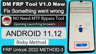 Method3 All Samsung Android 11 FRP Bypass 2022 FRP Something went Wrong Problem  Bixby Method [upl. by Hayley]