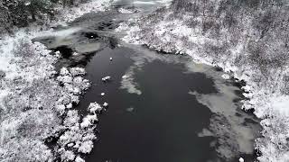 Frozen Canadian River  4K [upl. by Ahsemrac257]